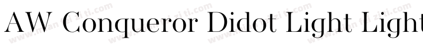 AW Conqueror Didot Light Light字体转换